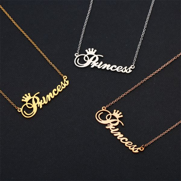 "princess" name necklace stainless steel letter pandent jewelry for the daughter birthday gift, Silver
"princess" name necklace stainless steel letter pandent jewelry for the daughter birthday gift, Silver