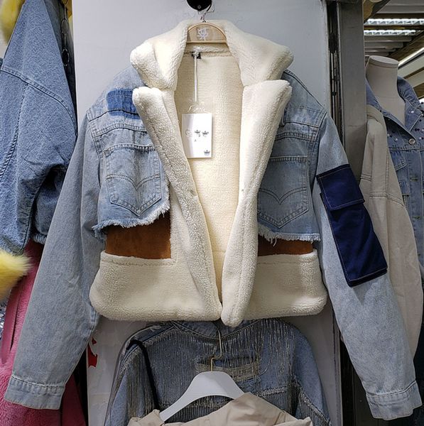 women's jackets ah yuan women's lamb wool denim jacket casual long sleeve lapel and tassel coat winter fashion 221118, Black;brown
women's jackets ah yuan women's lamb wool denim jacket casual long sleeve lapel and tassel coat winter fashion 221118, Black;brown