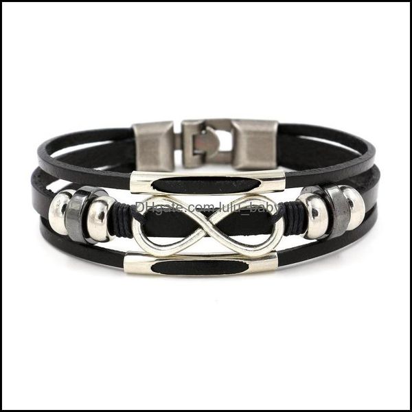 charm bracelets infinity leather bracelet mtilayer wrap bracelets wrist band cuffs for women men fashion jewelry gift drop delivery dhzju, Golden;silver
charm bracelets infinity leather bracelet mtilayer wrap bracelets wrist band cuffs for women men fashion jewelry gift drop delivery dhzju, Golden;silver