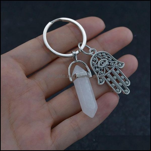 key rings hexagonal crystal column natural stone keychain fatima palm charm amethyst rose quartz tiger eye lapis green aventurine ke dh6wf, Slivery;golden
key rings hexagonal crystal column natural stone keychain fatima palm charm amethyst rose quartz tiger eye lapis green aventurine ke dh6wf, Slivery;golden