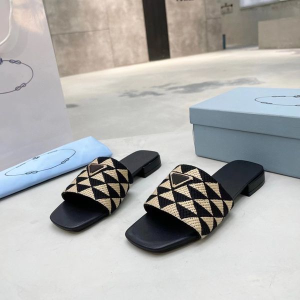 slippers triangle print slides new designer leather luxury sandals women embroidery letter beach pool shoes flat heel flip flops outdoor met, Black
slippers triangle print slides new designer leather luxury sandals women embroidery letter beach pool shoes flat heel flip flops outdoor met, Black