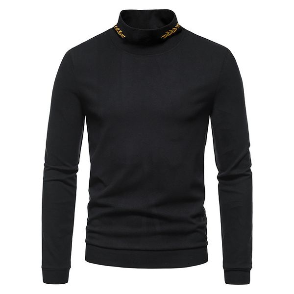 men's tshirts embroidered highneck longsleeved tshirt men's spring and autumn highneck longsleeved tshirt bottoming shirt 221119, White;black
men's tshirts embroidered highneck longsleeved tshirt men's spring and autumn highneck longsleeved tshirt bottoming shirt 221119, White;black