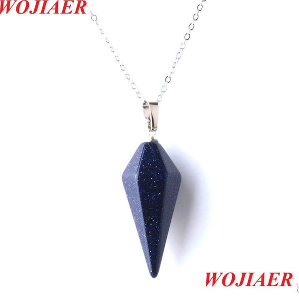 pendant necklaces hexagonal pyramid pendant necklace natural blue sand gem stone reiki chakra dangle beads jewelry z9081 drop delive dhh9s, Silver
pendant necklaces hexagonal pyramid pendant necklace natural blue sand gem stone reiki chakra dangle beads jewelry z9081 drop delive dhh9s, Silver