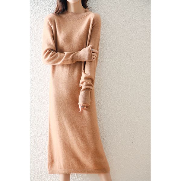 casual dresses 100 pure cashmere knitted women dresses elegante dress winter soft oneck loose jumpers vestido ladies solid long sleeve dress, Black;gray
casual dresses 100 pure cashmere knitted women dresses elegante dress winter soft oneck loose jumpers vestido ladies solid long sleeve dress, Black;gray