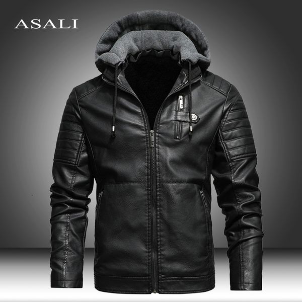 men's leather faux winter jackets coat motorcylce casual fleece thicken motorcycle pu jacket biker warm brand clothing 221118, Black
men's leather faux winter jackets coat motorcylce casual fleece thicken motorcycle pu jacket biker warm brand clothing 221118, Black