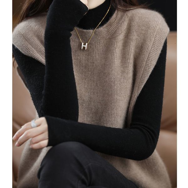 women's vests cashmere knitted sleeveless vest sweater autumn women oneck pure woolen warm pullovers female waistcoat autumn ladies 22, Black;white
women's vests cashmere knitted sleeveless vest sweater autumn women oneck pure woolen warm pullovers female waistcoat autumn ladies 22, Black;white