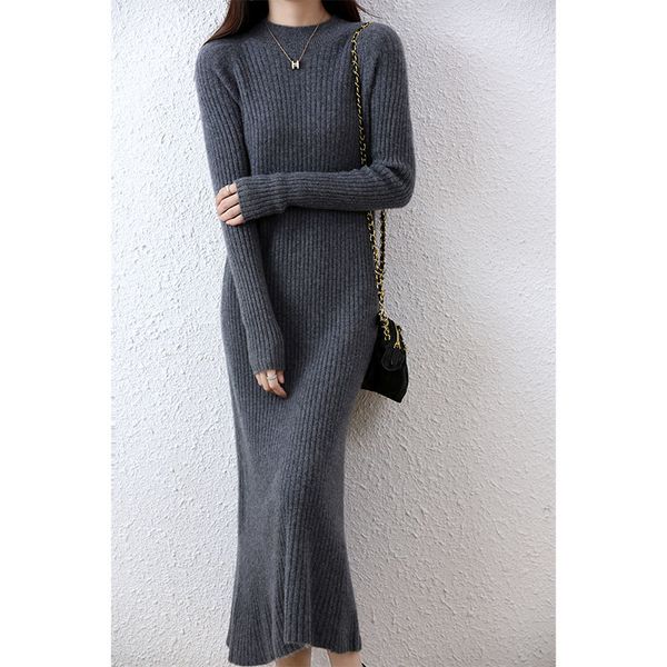 casual dresses women pure cashmere knitted long sweater dress autumn winter elegant aline dresses female turtleneck casual ladies ribbed rob, Black;gray
casual dresses women pure cashmere knitted long sweater dress autumn winter elegant aline dresses female turtleneck casual ladies ribbed rob, Black;gray