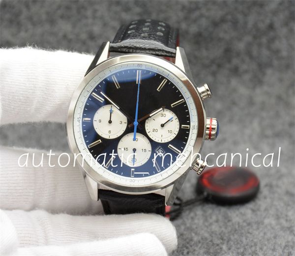new version mens watches 42mm black dial quartz lether/rubber strap sapphire glass back sports wristwatch montres de luxe christmas gifts, Slivery;brown
new version mens watches 42mm black dial quartz lether/rubber strap sapphire glass back sports wristwatch montres de luxe christmas gifts, Slivery;brown
