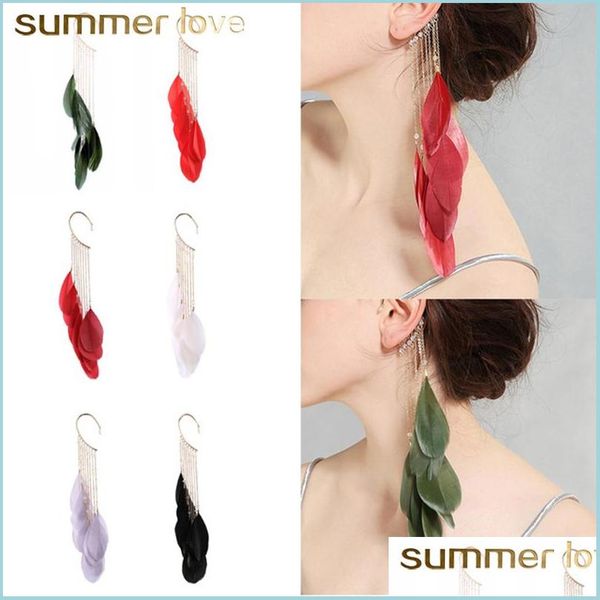 dangle chandelier 1pc feather tassel single earring long alloy chain drop dangle ear clip cuff women girls jewelry delivery earring dhoat, Silver
dangle chandelier 1pc feather tassel single earring long alloy chain drop dangle ear clip cuff women girls jewelry delivery earring dhoat, Silver