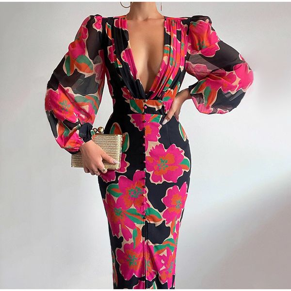 casual dresses elegant floral print bodycon midi dress women lantern long sleeve singlebreasted split skinny party evening dress club vestid, Black;gray
casual dresses elegant floral print bodycon midi dress women lantern long sleeve singlebreasted split skinny party evening dress club vestid, Black;gray