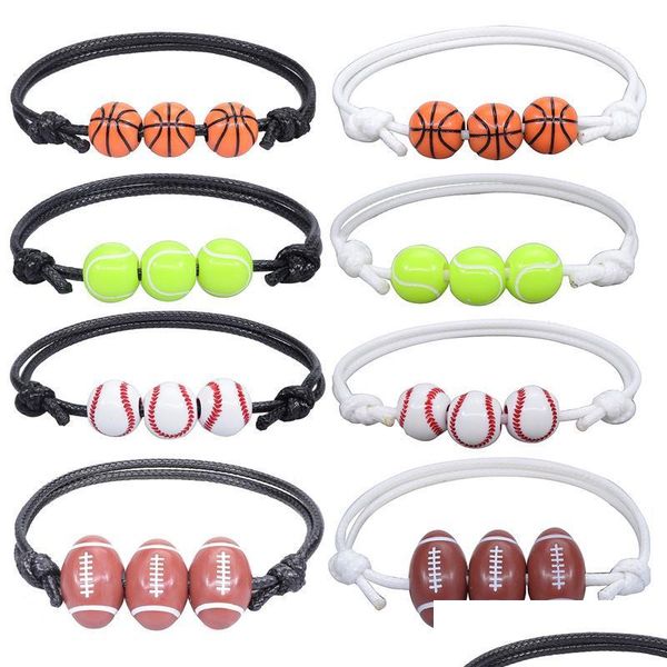 charm bracelets tennis sports charm bracelets basketball baseball wax couple bracelet summer beach jewelry gift drop delivery dhcht, Golden;silver
charm bracelets tennis sports charm bracelets basketball baseball wax couple bracelet summer beach jewelry gift drop delivery dhcht, Golden;silver