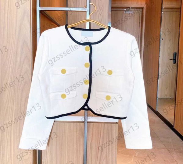 womens sweater color contrast edge round neck long sleeves short knit sweaters custom buttons pocket irregular hem knitwear designer women c, White;black
womens sweater color contrast edge round neck long sleeves short knit sweaters custom buttons pocket irregular hem knitwear designer women c, White;black