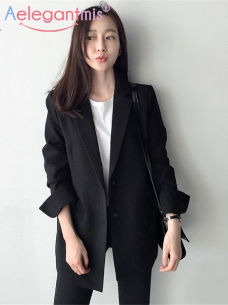 women's suits blazers aelegantmis elegant long sleeve slim blazer jacket women casual black outwear spring autumn office lady suit pock, White;black
women's suits blazers aelegantmis elegant long sleeve slim blazer jacket women casual black outwear spring autumn office lady suit pock, White;black