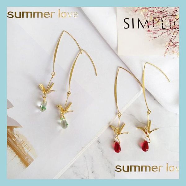 dangle chandelier korean fashion summer crystal earrings with gold crane long dangle personality little bird blue water drop earri dh8yn, Silver
dangle chandelier korean fashion summer crystal earrings with gold crane long dangle personality little bird blue water drop earri dh8yn, Silver