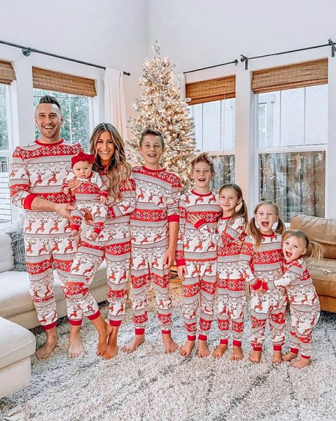 family matching outfits pajamas sets christmas mommy and me xmas clothes pants father mother children baby's sleepwear 221118, Blue
family matching outfits pajamas sets christmas mommy and me xmas clothes pants father mother children baby's sleepwear 221118, Blue