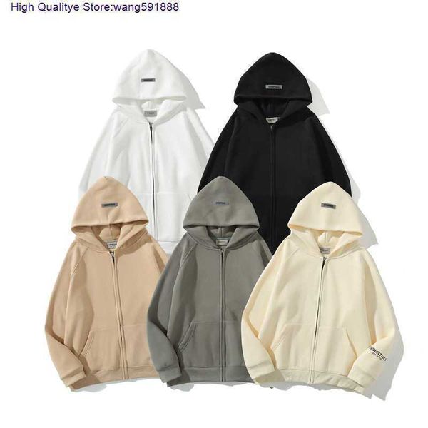 men's and women's hoodies 2022 fashion brand essential autumn winter new style multi thread reflective letter zipper hooded sweate, Black
men's and women's hoodies 2022 fashion brand essential autumn winter new style multi thread reflective letter zipper hooded sweate, Black