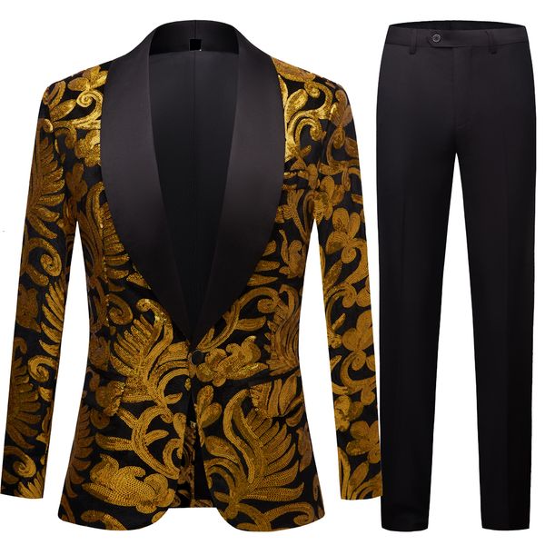 men's suits blazers shiny gold sequin glitter embellished coat man nightclub wedding party suit jacket stage singers 2 piece set 221118, White;black
men's suits blazers shiny gold sequin glitter embellished coat man nightclub wedding party suit jacket stage singers 2 piece set 221118, White;black