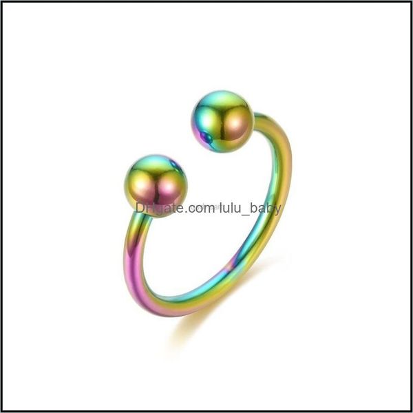 band rings adjustable stainless steel double ball ring sier gold band toe rings for women fashion jewelry gift blue drop delivery dh54n, Silver
band rings adjustable stainless steel double ball ring sier gold band toe rings for women fashion jewelry gift blue drop delivery dh54n, Silver
