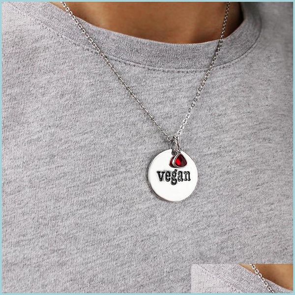 pendant necklaces fashion vegan necklace with crystal pendant for women men stainless steel round vegetarian symbol lifestyle jewelr dh6ot, Silver
pendant necklaces fashion vegan necklace with crystal pendant for women men stainless steel round vegetarian symbol lifestyle jewelr dh6ot, Silver