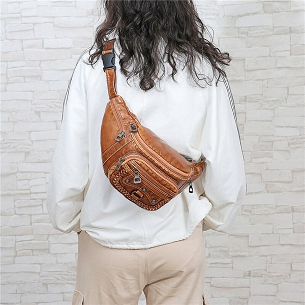 waist bags vintage women s pu leather zipper adjustable ladies shulder fashion cell phone holder female pack purse 221119
waist bags vintage women s pu leather zipper adjustable ladies shulder fashion cell phone holder female pack purse 221119