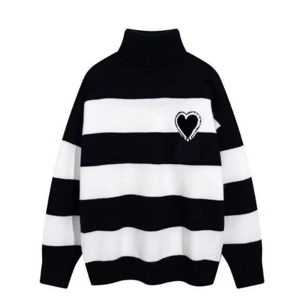 men sweater pullover designer sweaters high collar warm outdoor long sleeve sweater sweatshirt embroidery stripe knitwear clothing autumn wi, White;black
men sweater pullover designer sweaters high collar warm outdoor long sleeve sweater sweatshirt embroidery stripe knitwear clothing autumn wi, White;black