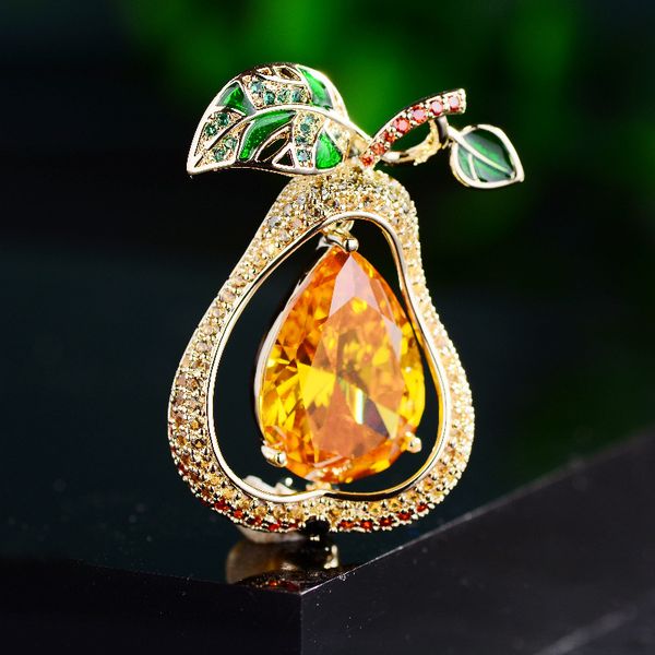 pins brooches luxury yellow zircon pear brooch pin elegant cute fruit pins personality sweater jacket brooches for women clothing accessorie, Gray
pins brooches luxury yellow zircon pear brooch pin elegant cute fruit pins personality sweater jacket brooches for women clothing accessorie, Gray