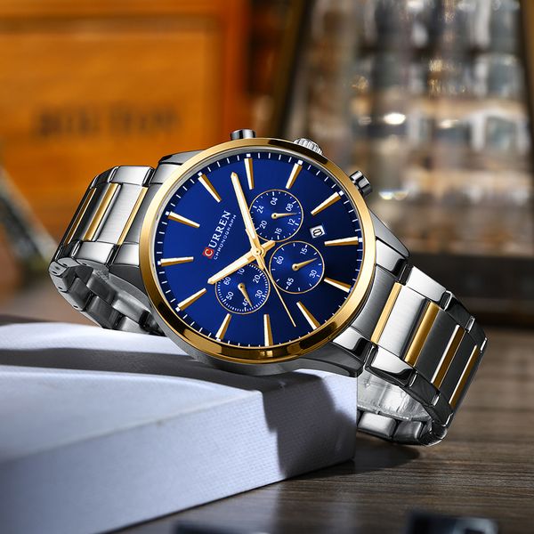 wristwatches curren stainless steel watches for mens creative fashion luminous dial with chronograph clock male casual wristwatches 221119, Slivery;brown
wristwatches curren stainless steel watches for mens creative fashion luminous dial with chronograph clock male casual wristwatches 221119, Slivery;brown