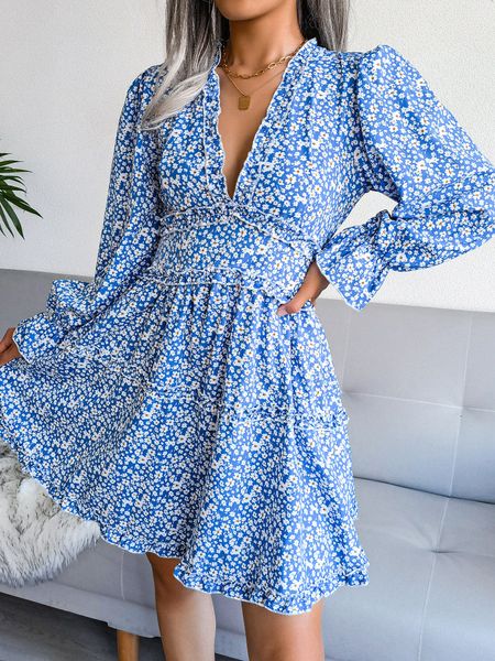 casual dresses elegant floral print boho mini dress vneck ruffles long sleeve chiffon pleated bodycon dress women autumn casual vestidos 221, Black;gray
casual dresses elegant floral print boho mini dress vneck ruffles long sleeve chiffon pleated bodycon dress women autumn casual vestidos 221, Black;gray