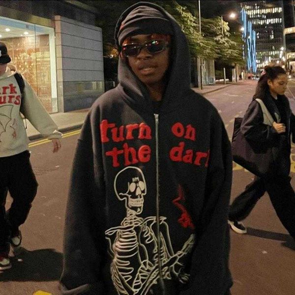 men's hoodies & sweatshirts men emo hoodie skeleton streetwear long sleeve anime zip up letter oversized homme harajuku clothing, Black
men's hoodies & sweatshirts men emo hoodie skeleton streetwear long sleeve anime zip up letter oversized homme harajuku clothing, Black