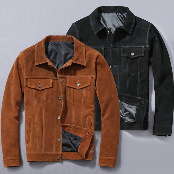 men's leather faux .super sales. suede leather jacket.classic casual style men cowhide coat.slim genuine cloth 221118, Black
men's leather faux .super sales. suede leather jacket.classic casual style men cowhide coat.slim genuine cloth 221118, Black