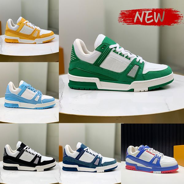 2023 mens casual shoes logo embossed trainer sneaker black green yellow denim sky blue triple white pink grey red denim luxury men women des
2023 mens casual shoes logo embossed trainer sneaker black green yellow denim sky blue triple white pink grey red denim luxury men women des