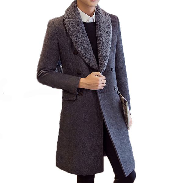 men's wool blends double mens breasted wool overcoat fur collar winter jacket men coats black long slim mens wool coat men brandclothin
men's wool blends double mens breasted wool overcoat fur collar winter jacket men coats black long slim mens wool coat men brandclothin