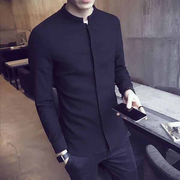 men's casual shirts autumn jacket male standup collar korean style selfcultivation trend casual handsome thin jacket trend thin style 2, White;black
men's casual shirts autumn jacket male standup collar korean style selfcultivation trend casual handsome thin jacket trend thin style 2, White;black
