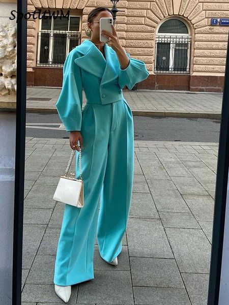 women s two piece pant woolen coats sets autumn winter lantern long sleeve coat female set wide leg elegant office lady suit 221119, White
women s two piece pant woolen coats sets autumn winter lantern long sleeve coat female set wide leg elegant office lady suit 221119, White