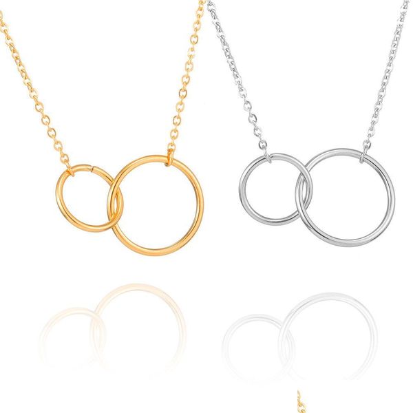 pendant necklaces infinity double circle pendant necklace simple design sister jewellry for women girl gold clavicle chain necklaces dhcf7, Silver
pendant necklaces infinity double circle pendant necklace simple design sister jewellry for women girl gold clavicle chain necklaces dhcf7, Silver