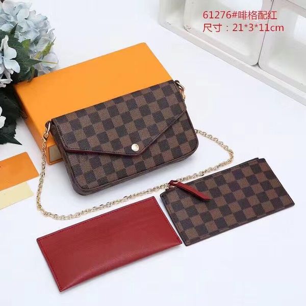 2022 premium women's luxury diagonal span three piece bag classic dual purpose removable three in one shoulder bag xpv
