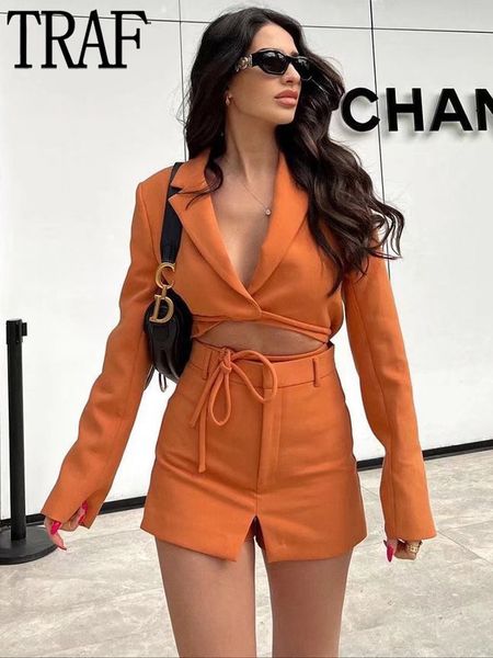 women's suits blazers traf orange cropped woman cross tie jacket fashion streetwear female long sleeve outfit 221119, White;black
women's suits blazers traf orange cropped woman cross tie jacket fashion streetwear female long sleeve outfit 221119, White;black