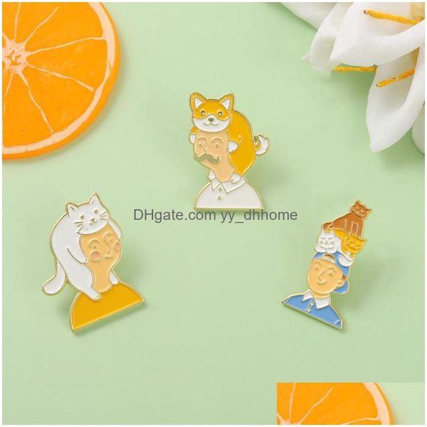 pins brooches cartoon animal brooch pins 3pcs/set cute warm picture of cats and humans brooches for women enamel pin jewelry metal dh0nj, Gray
pins brooches cartoon animal brooch pins 3pcs/set cute warm picture of cats and humans brooches for women enamel pin jewelry metal dh0nj, Gray