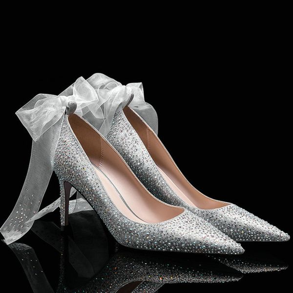 dress shoes women pumps diamond wedding high heels stiletto gradient heel fashion party 221118, Black 
dress shoes women pumps diamond wedding high heels stiletto gradient heel fashion party 221118, Black