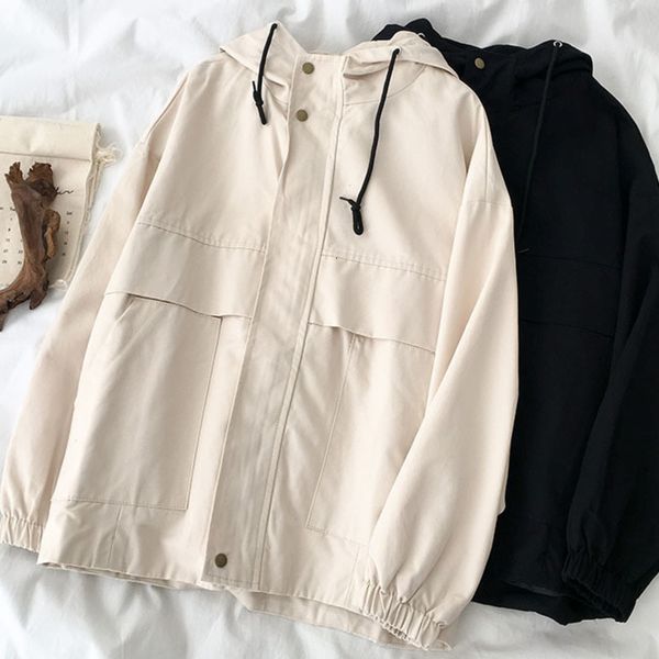 women's jackets spring and autumn loose long coat fashion jacket women's black apricot retro 221119, Black;brown
women's jackets spring and autumn loose long coat fashion jacket women's black apricot retro 221119, Black;brown