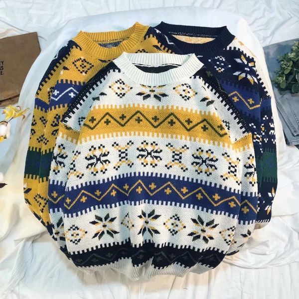 men's sweaters sweater men's street clothing retro pattern hip hop autumn and winter pullover oversized couple casual sweater men, White;black
men's sweaters sweater men's street clothing retro pattern hip hop autumn and winter pullover oversized couple casual sweater men, White;black