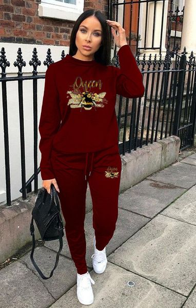 women s two piece pants suit autumn winter office lady printing casual sports long sleeve and hoodie set s outifits 221119, White
women s two piece pants suit autumn winter office lady printing casual sports long sleeve and hoodie set s outifits 221119, White