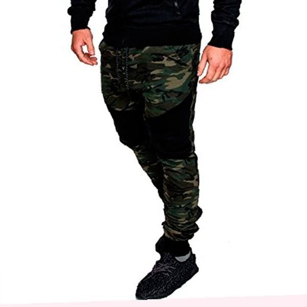 men's pants fitness running sports casual pants fashion camouflage color matching slim stretch trousers men's slim trousers 221119, Black 
men's pants fitness running sports casual pants fashion camouflage color matching slim stretch trousers men's slim trousers 221119, Black