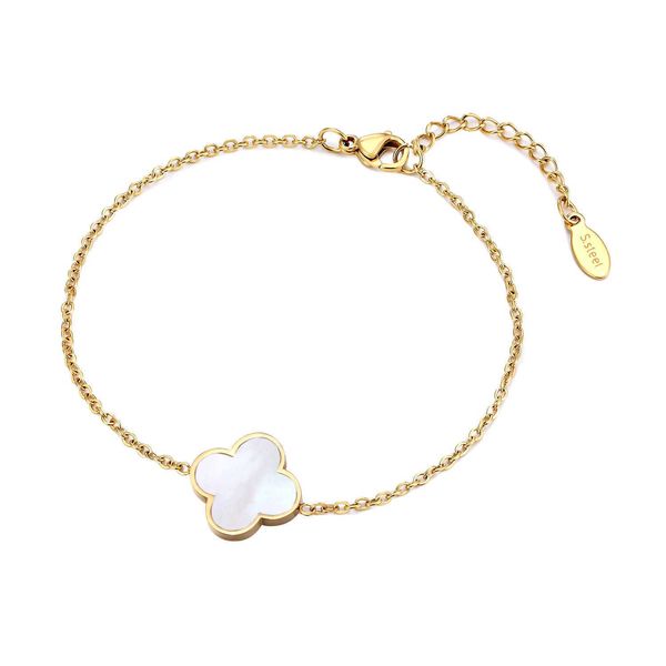 bracelets classic popular stainls steel mother of pearl four leaf clover shell lucky charm bracelet women for girls, Golden;silver
bracelets classic popular stainls steel mother of pearl four leaf clover shell lucky charm bracelet women for girls, Golden;silver