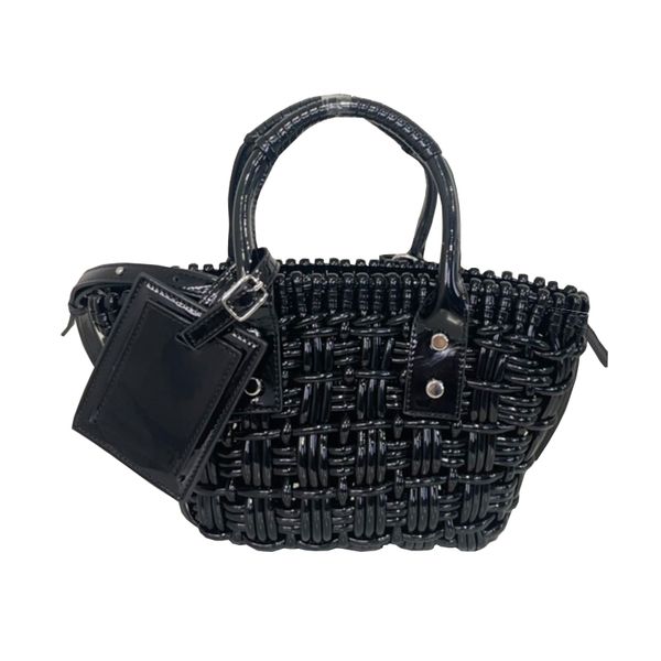 designer totes bags weave bag women handbags bistro basket with strap in black varnished calfskin pocket purse pink washed denim
designer totes bags weave bag women handbags bistro basket with strap in black varnished calfskin pocket purse pink washed denim