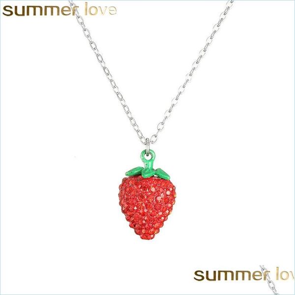 pendant necklaces fashion lovely stberry pendant necklace crystal stone sterling sier chain necklaces for women girls j dhq7o, Silver
pendant necklaces fashion lovely stberry pendant necklace crystal stone sterling sier chain necklaces for women girls j dhq7o, Silver