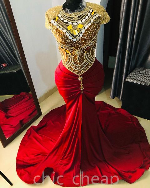 2022 arabic aso ebi red mermaid prom dresses beaded crystals satin evening formal party second reception birthday engagement gowns dress zj6, Black
2022 arabic aso ebi red mermaid prom dresses beaded crystals satin evening formal party second reception birthday engagement gowns dress zj6, Black