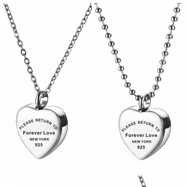 pendant necklaces heart memory necklace for women please return to forever love stainless steel ashes urn jewelry drop delivery neck dhq9k, Silver
pendant necklaces heart memory necklace for women please return to forever love stainless steel ashes urn jewelry drop delivery neck dhq9k, Silver