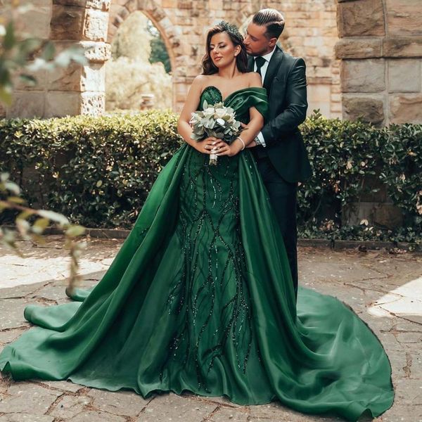 fabulous mermaid beaded prom dresses sequined one shoulder neckline evening gowns with detachable train organza special occasion formal wear, Black
fabulous mermaid beaded prom dresses sequined one shoulder neckline evening gowns with detachable train organza special occasion formal wear, Black