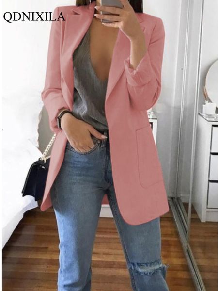 women's suits blazers spring autumn women long blazer jacket oversize elegant fashion casual office wear female slim cardigan coat 2211, White;black
women's suits blazers spring autumn women long blazer jacket oversize elegant fashion casual office wear female slim cardigan coat 2211, White;black